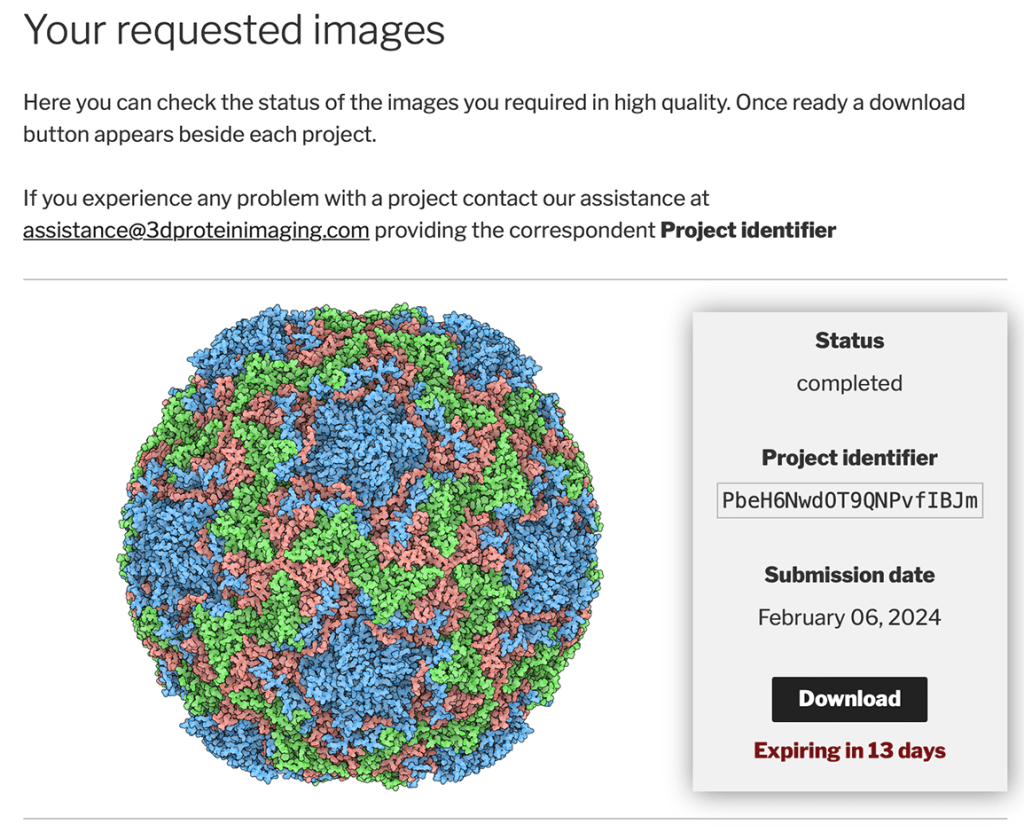 3d protein imaging download image link example